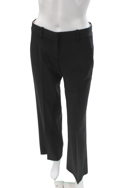 Theory Womens Dress Pants Black Wool Button Inseam 31 Size 0