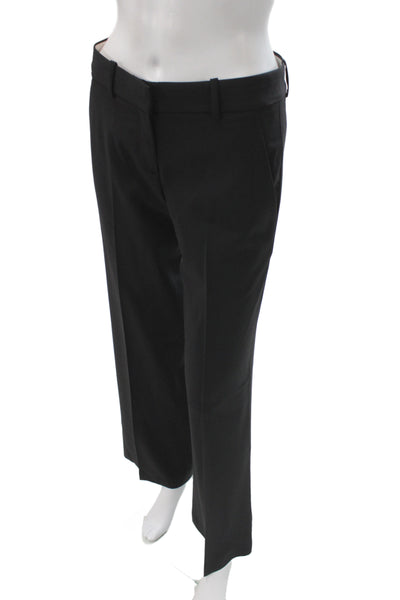 Theory Womens Dress Pants Black Wool Button Inseam 31 Size 0