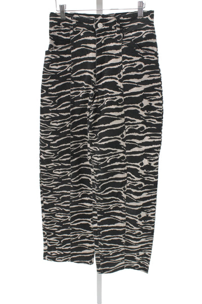 Baum Und Pferdgarten Womens Straight Jeans Black Animal Print Size 34