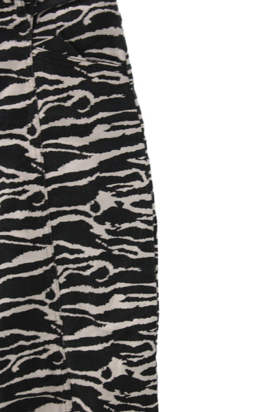 Baum Und Pferdgarten Womens Straight Jeans Black Animal Print Size 34