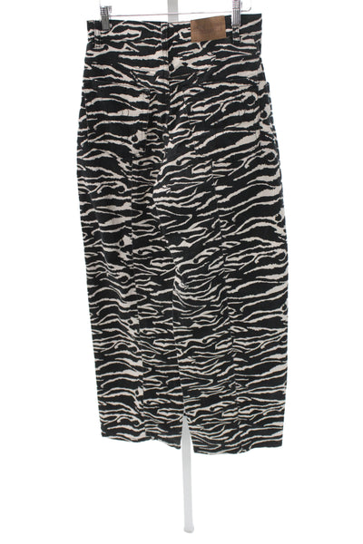 Baum Und Pferdgarten Womens Straight Jeans Black Animal Print Size 34