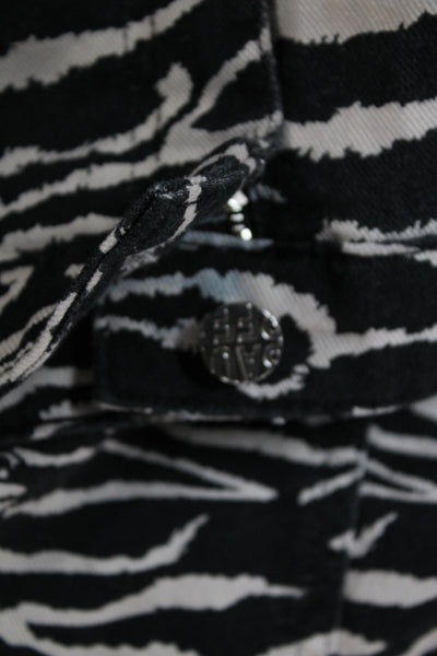 Baum Und Pferdgarten Womens Straight Jeans Black Animal Print Size 34
