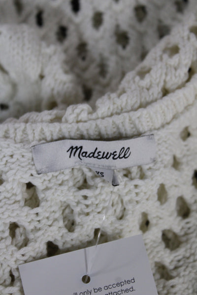 Madewell Womens Tank Ivory Scoop Neck Sleeveless Cotton Basic Boho Size XS