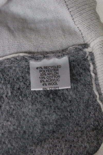 LNA Women V-Neck Pullover Sweater Gray Long Sleeve Size M