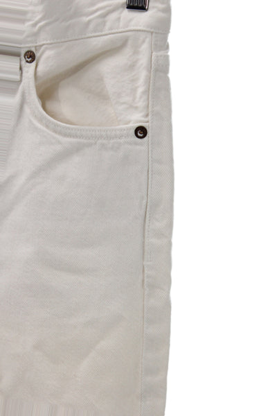 Agolde Womens Straight Jeans White High Rise Cotton Size 25