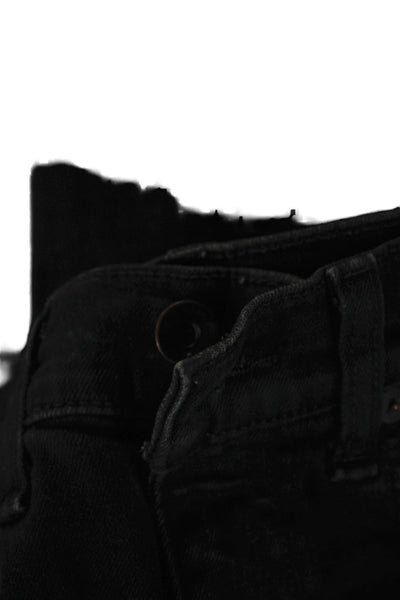 Rag & Bone Womens Black Skinny Jeans Button Cotton Blend Mid Rise Size 24