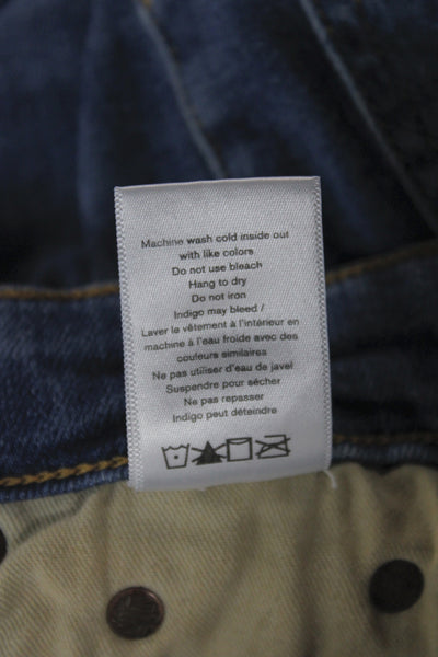 Rag & Bone Womens Flared Jeans Blue High Rise Button Fly 33 Inseam Size 23