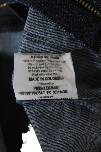 Alvin Valley Women Flared Blue Jeans Cotton Blend Button Fly Size 40