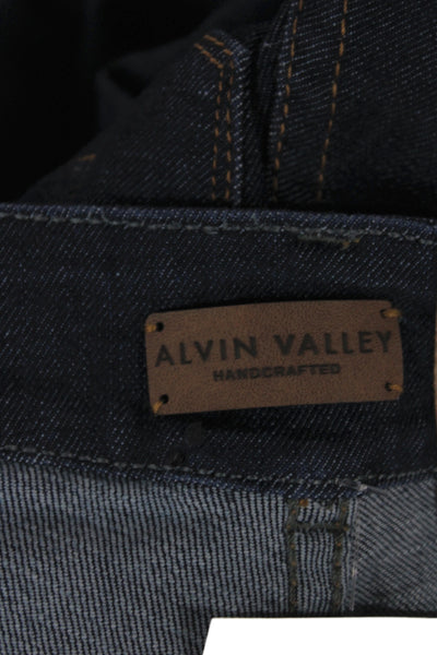 Alvin Valley Women Flared Blue Jeans Cotton Blend Button Fly Size 40