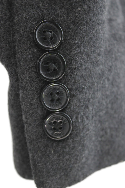 Michael Kors Mens Overcoat Gray Wool Button Size 42