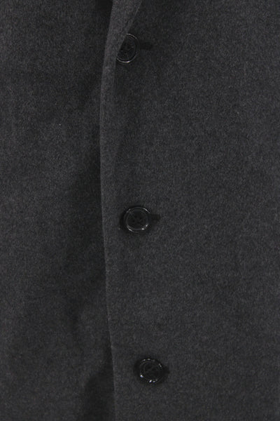 Michael Kors Mens Overcoat Gray Wool Button Size 42