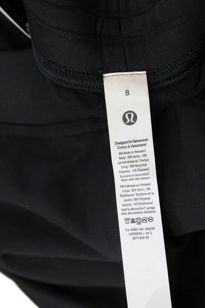 Lululemon Womens Jogger Pants Black 82% Nylon Athleisure Size 8