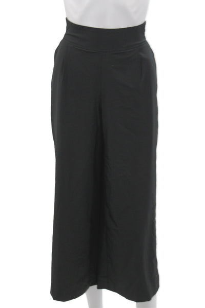 Quince Womens Cropped Pants Black Pull On Casual Size M
