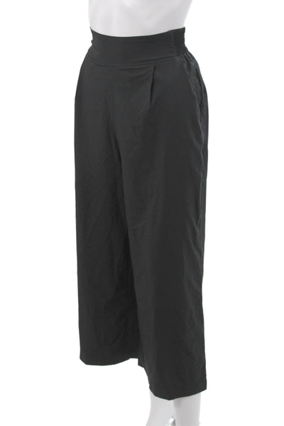 Quince Womens Cropped Pants Black Pull On Casual Size M