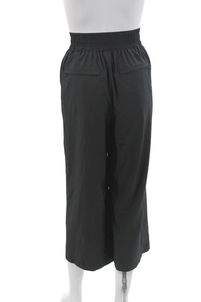 Quince Womens Cropped Pants Black Pull On Casual Size M