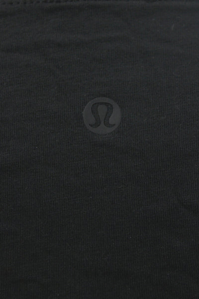 Lululemon Womens Black Cotton Boat Neck Pullover Long Sleeve Athleisure Size 8