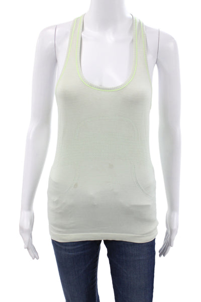 Lululemon Womens Green Sleeveless Scoop Neck Basic Tank Nylon Athleisure Size S