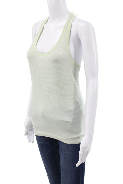 Lululemon Womens Green Sleeveless Scoop Neck Basic Tank Nylon Athleisure Size S