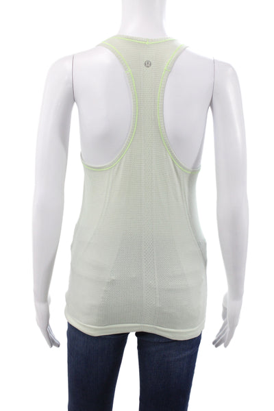 Lululemon Womens Green Sleeveless Scoop Neck Basic Tank Nylon Athleisure Size S