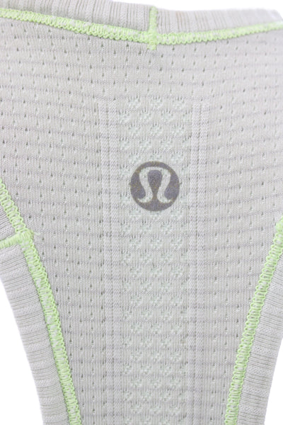Lululemon Womens Green Sleeveless Scoop Neck Basic Tank Nylon Athleisure Size S