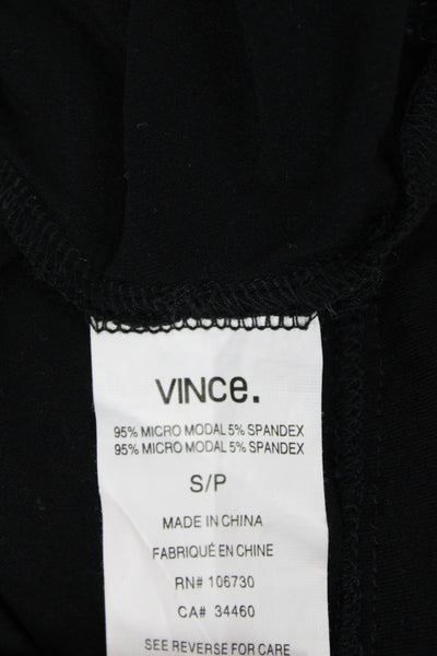 Vince Women Maxi Dress Black Sleeveless Scoop Neck 95% Micro Modal Size S