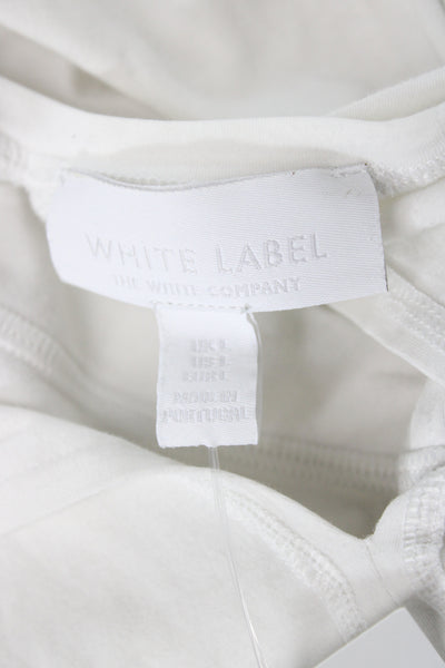 White Label Womens Short Sleeve Round Neck White T Shirt 90% Cotton Size L