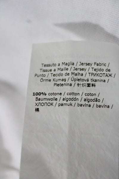 Sport Max Women Jersey Tank White Cotton Sleeveless Round Neck Size M