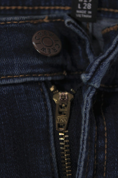 J Crew Womens Skinny Jeans High Waist Blue Cotton Button Size 29