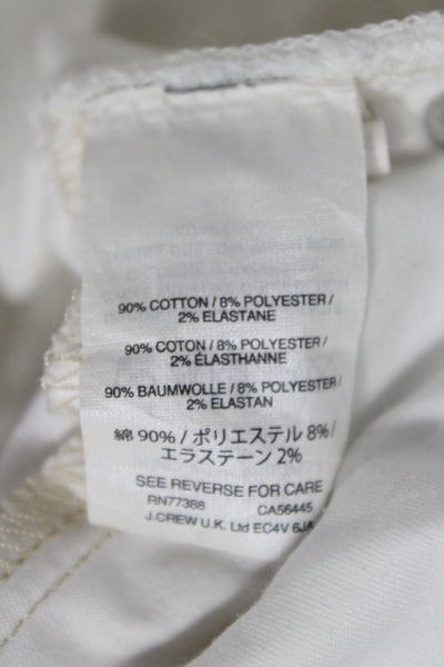 J Crew Women Skinny White High Waist Cotton Jeans Size 30