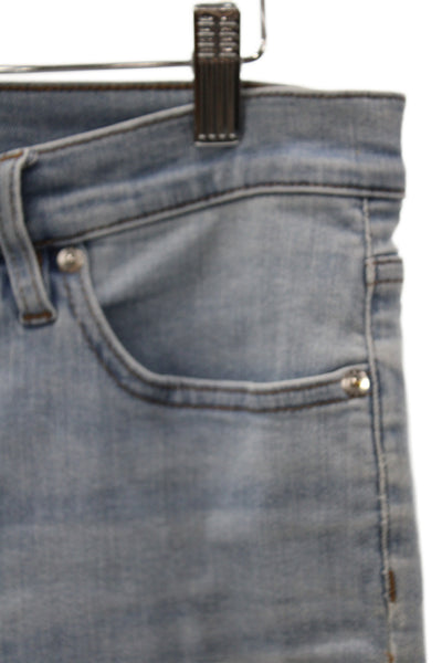 J Crew Womens Skinny Jeans High Waist Blue Button Cotton Size 29