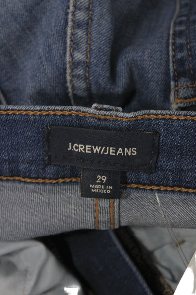 J Crew Womens Skinny High Waist Blue Cotton Jeans Size 29