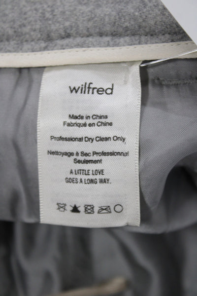 Wilfred Womens Ankle Pants Gray 68% Wool Button Closure Classic Size 00