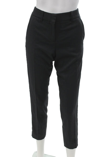 The Kooples Womens Black Ankle Pants Polyester Bohemian Button Size 36