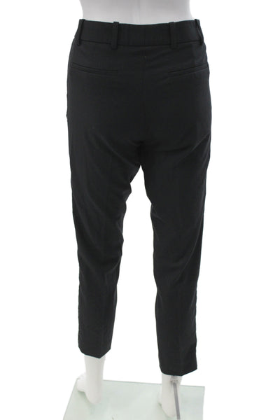 The Kooples Womens Black Ankle Pants Polyester Bohemian Button Size 36