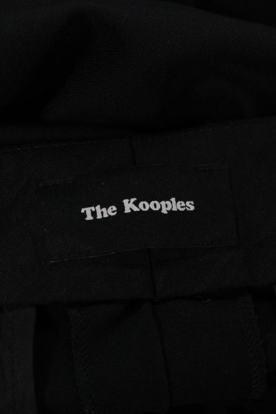 The Kooples Womens Black Ankle Pants Polyester Bohemian Button Size 36