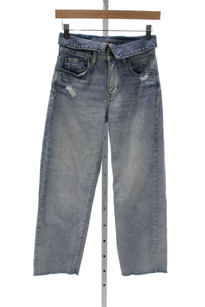 Pistola Womens Blue Straight Jeans Mid Rise Cotton Inseam 26 Size 24