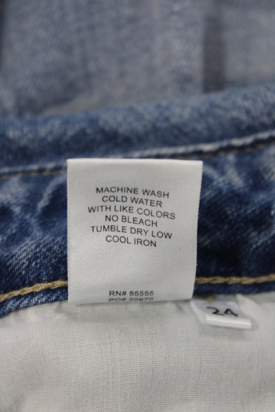 Pistola Womens Blue Straight Jeans Mid Rise Cotton Inseam 26 Size 24