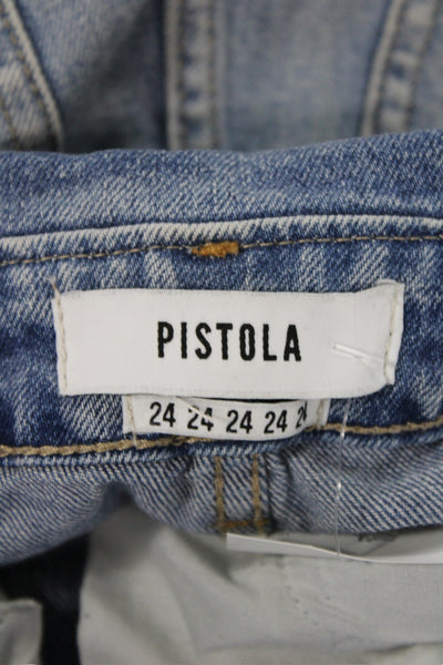 Pistola Womens Blue Straight Jeans Mid Rise Cotton Inseam 26 Size 24