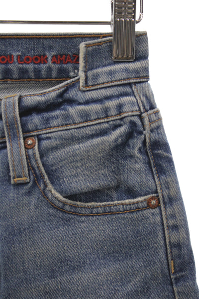 Alice + Olivia Womens Straight Blue Jeans Mid Rise Size 24