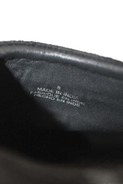 Free People Womens Suede Milo Everyday Mule Shoes Black Size 10