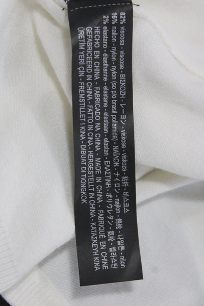 Zara Women Cardigan White Long Sleeve Size L