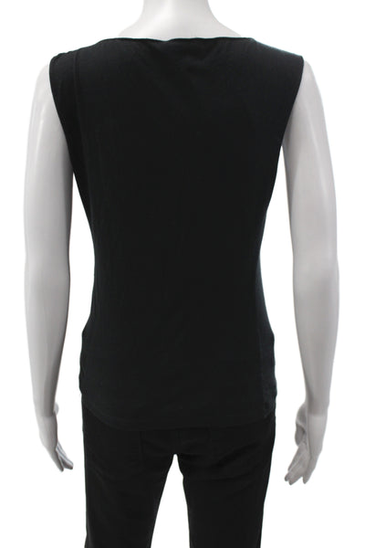 Philosophy di Alberta Ferretti Women Black Sleeveless Jersey Tank Cotton Size S