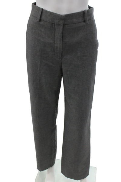 Babaton Aritzia Womens Gray Dress Pants Button Closure Size 2