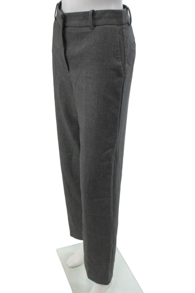 Babaton Aritzia Womens Gray Dress Pants Button Closure Size 2