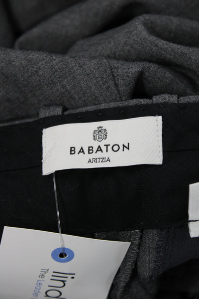 Babaton Aritzia Womens Gray Dress Pants Button Closure Size 2