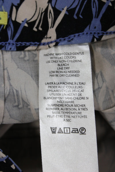 Maeve Anthropologie Womens Cropped Animal Print Beige Pants Size 24P