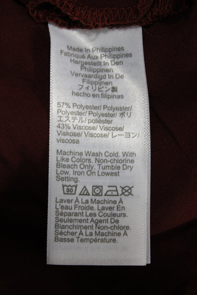 Madewell Womens Mini Skirt Brown Drawstring 57% Polyester Size 00