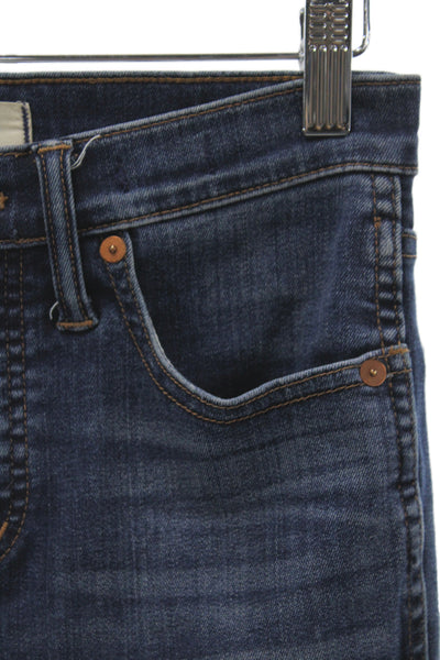 Madewell Womens Skinny Jeans Blue High Rise Button Cotton Size 26P