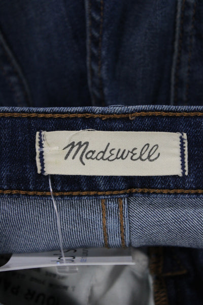 Madewell Womens Skinny Jeans Blue High Rise Button Cotton Size 26P