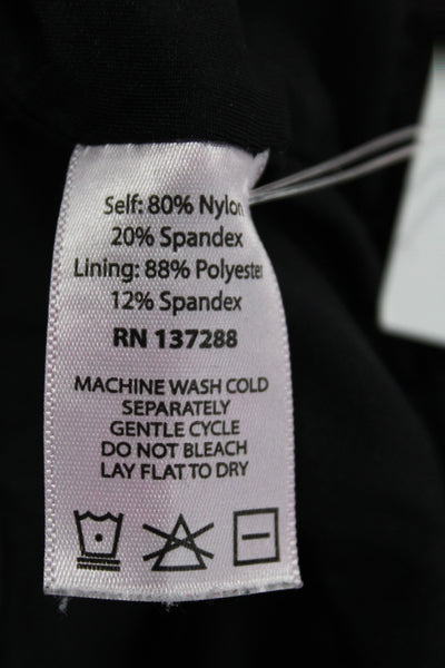 Year Of Ours Women Camisole Black Square Neck Sleeveless Nylon Size M